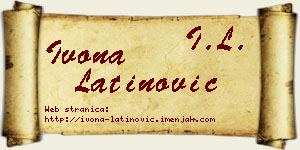 Ivona Latinović vizit kartica